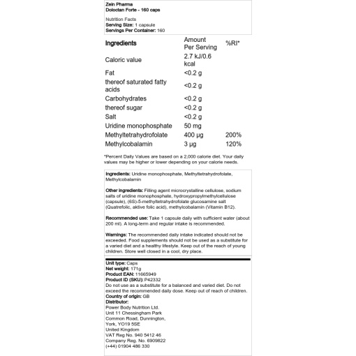 Zein Pharma - Doloctan Forte - 160 Capsules - Image 2