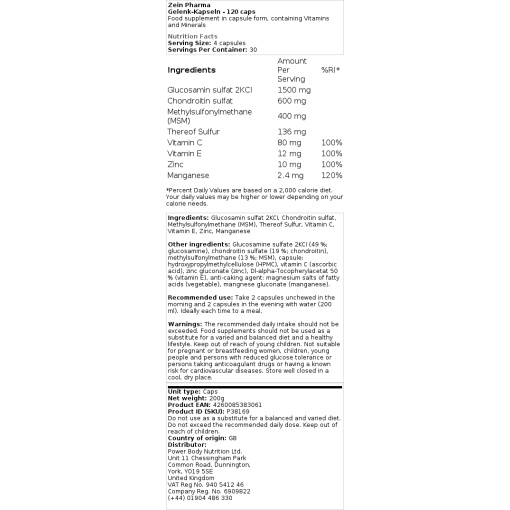 Zein Pharma - Joint Capsules - 120 Capsules - Image 2