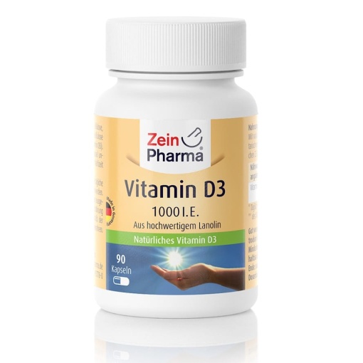 Zein Pharma - Vitamin D3, 1000 IU - 90 Capsules - Image 3