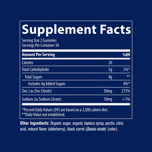 Trace Minerals - Zinc Gummies, 30 mg, Elderberry - 60 Gummies - Image 3