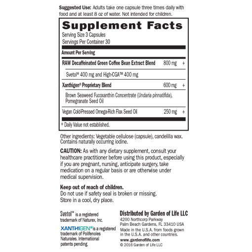 Garden of Life - FucoThin Green - 90 Vegan Capsules - Image 2