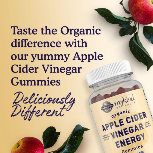 Garden of Life - Mykind Organics Apple Cider Vinegar Energy Gummies - 63 Vegan Gummies - Image 5