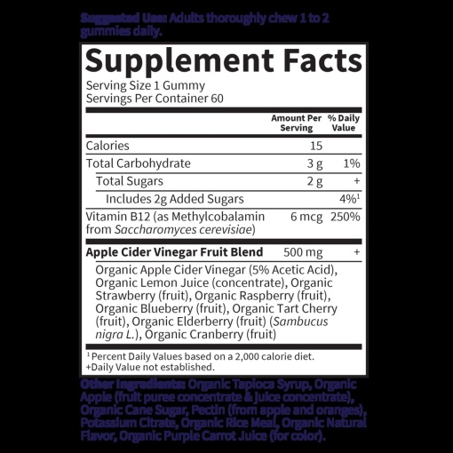 Garden of Life | Livets Have - Mykind Organics Apple Cider Vinegar Gummies - 60 Vegan Gummies - Image 2