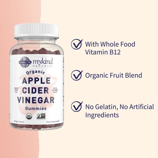 Garden of Life | Livets Have - Mykind Organics Apple Cider Vinegar Gummies - 60 Vegan Gummies - Image 4