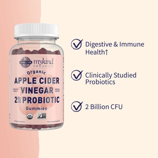 Garden of Life - Mykind Organics Apple Cider Vinegar with Probiotics - 60 Vegan Gummies - Image 4