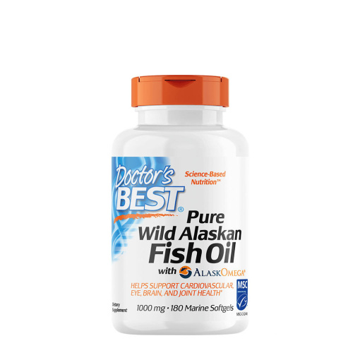 Doctor's Best - Pure Wild Alaskan Fish Oil + Alaskomega  (180 Marine Softgels)