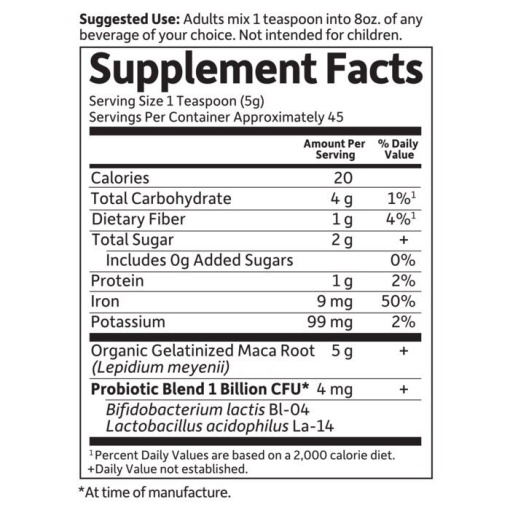 Garden of Life - Mykind Organics Maca Root - 225g - Image 2