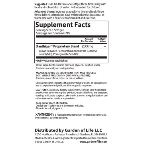 Garden of Life - FucoThin - 90 softgels - Image 2