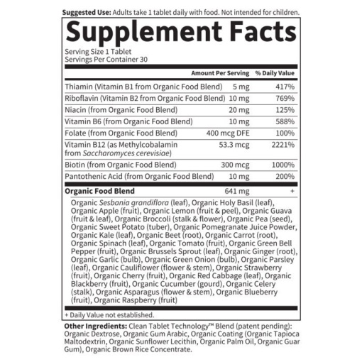Garden of Life - Mykind Organics B-Complex - 30 vegan tablets - Image 2