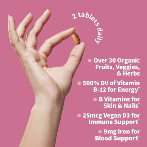 Garden of Life - Mykind Organics Women's Multivitamin - 60 Vegan Tablets - Image 3