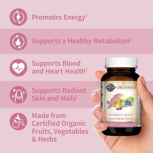 Garden of Life - Mykind Organics Women's Multivitamin - 60 Vegan Tablets - Image 4