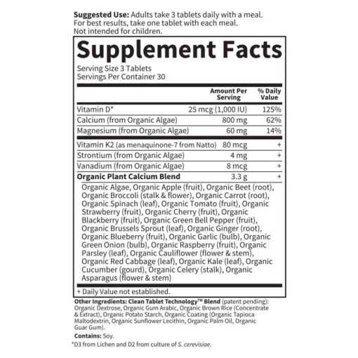 Garden of Life - Mykind Organics Plant Calcium - 90 vegan tablets - Image 2