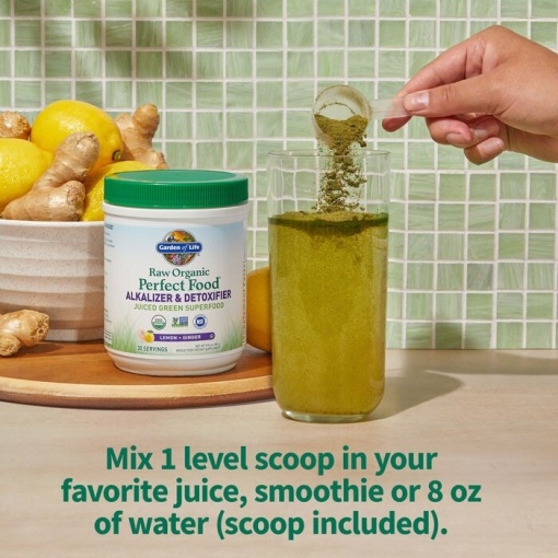 Garden of Life - Raw Organic Perfect Food Alkalizer & Detoxifier, Lemon Ginger - 282g - Image 3