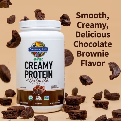 Garden of Life - Organic Creamy Protein with Oatmilk, Chocolate Brownie - 920g - Image 6
