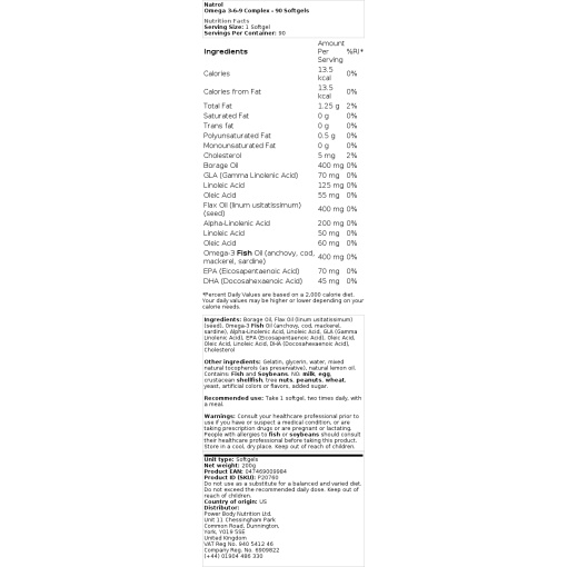Natrol Omega 3-6-9 Complex - 90 Softgels - Image 2