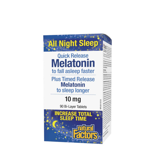 Natural Factors Melatonin Quick Release Plus Timed Release 10 mg (90 Tablets)
