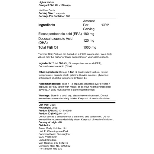 Higher Nature - Omega 3 Fish Oil - Image 2