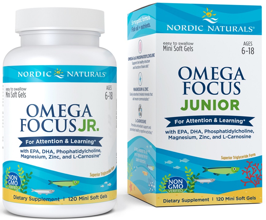 Omega Fokus Junior - 120 mini softgels