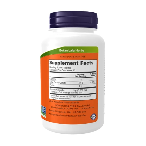 NOW Foods - Chlorella, 500mg - 200 tabs - Image 3