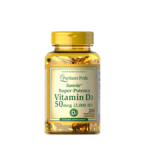 Puritans Pride Vitamin D3 2000 IU (200 Softgels)