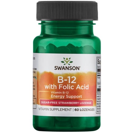 SWANSON Witamina B-12 + kw.foliowy 60 tabs.