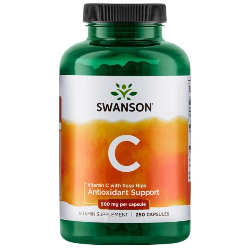 SWANSON Witamina C500 + dzika ró¿a 250 kaps