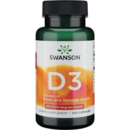 SWANSON Witamina D-3 400IU 250kaps
