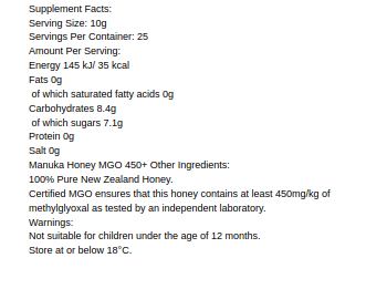 Egmont Honey - Manuka Honey MGO 450+ - 250g - Image 2