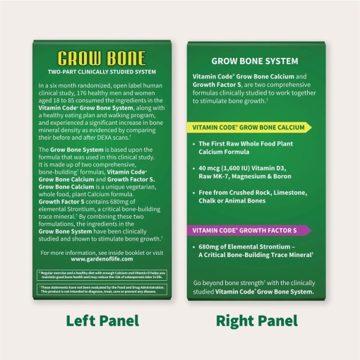Garden of Life - Vitamin Code Growth System for Bones - 30-Day Supply - Image 3