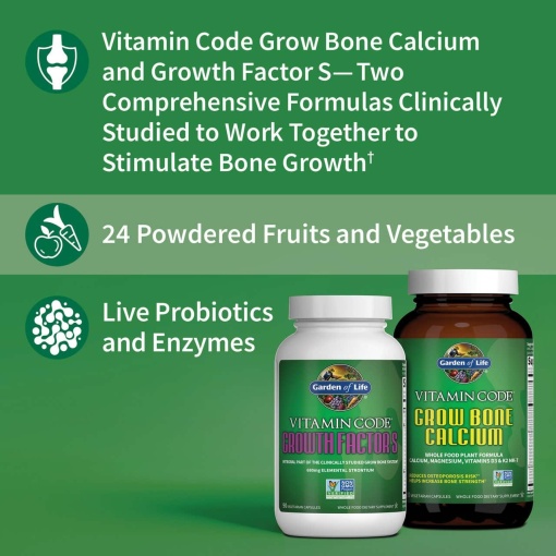 Garden of Life - Vitamin Code Growth System for Bones - 30-Day Supply - Image 5