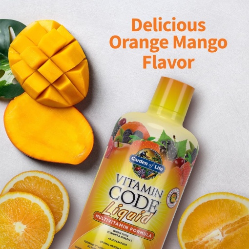 Garden of Life - Vitamin Code Liquid Multivitamin, Orange Mango - 900 ml - Image 6