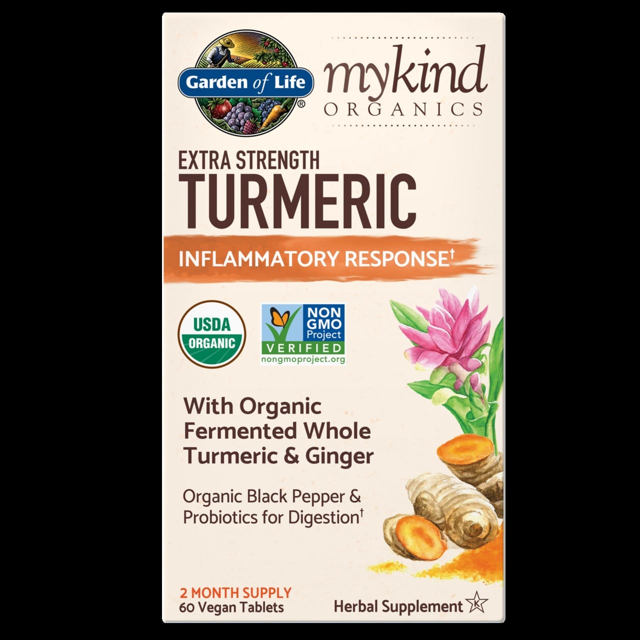 Mykind Organics Ekstra Styrke Gurkemeje-tabletter