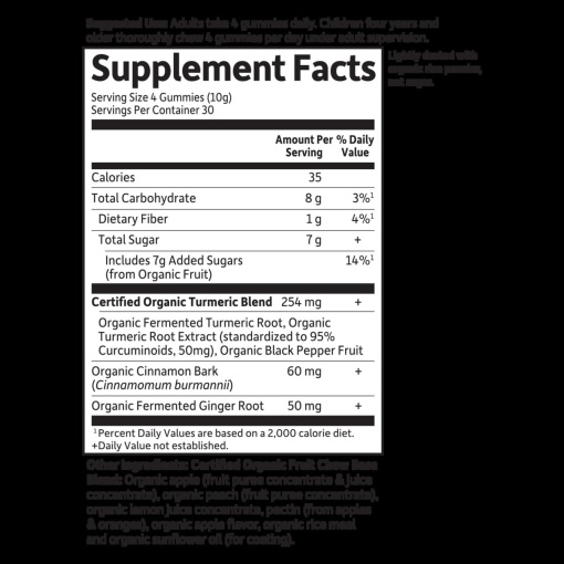 Garden of Life - Mykind Organics Turmeric Inflammation Response 120 Gummies - Image 2
