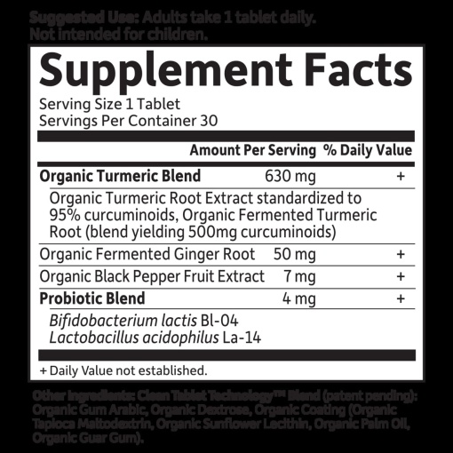 Garden of Life - Mykind Organics Maximum Strength Turmeric 30 Tablets - Image 2