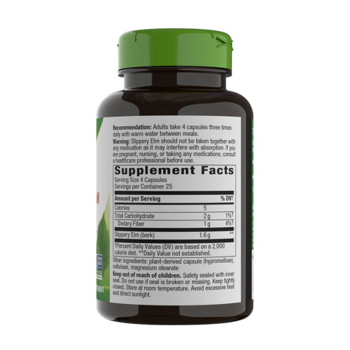 Nature's Way - Slippery Elm Bark (100 Capsules) - Image 2