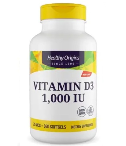 HEALTHY ORIGINS Vitamin D3 1000 IU (360 caps)