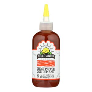 Yellowbird Sauce Ghost Pepper Condiment  - Case Of 6 - 9.8 Oz