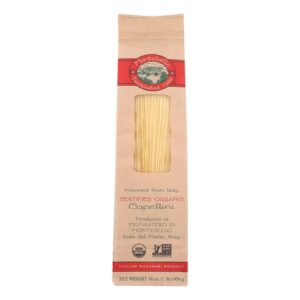 Montebello Organic Pasta - Capellini - Case Of 12 - 1 Lb.