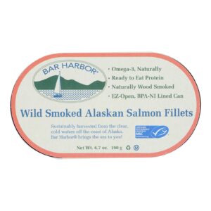 Bar Harbor - Salmon Fillets Wild Smoked Ak - Case Of 12-6.7 Oz
