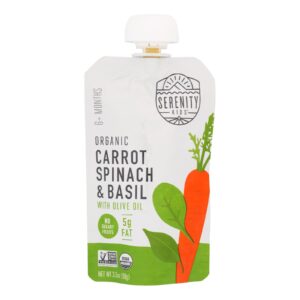 Serenity Kids - Pouch Cart-spin-basil - Case Of 6-3.5 Oz