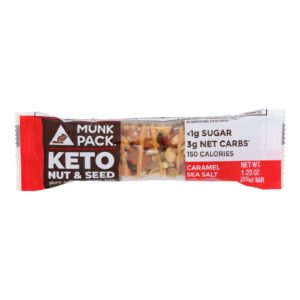 Munk Pack - Bar Nut-sd Caramel Sea Salt Kto - Case Of 12-1.23 Oz
