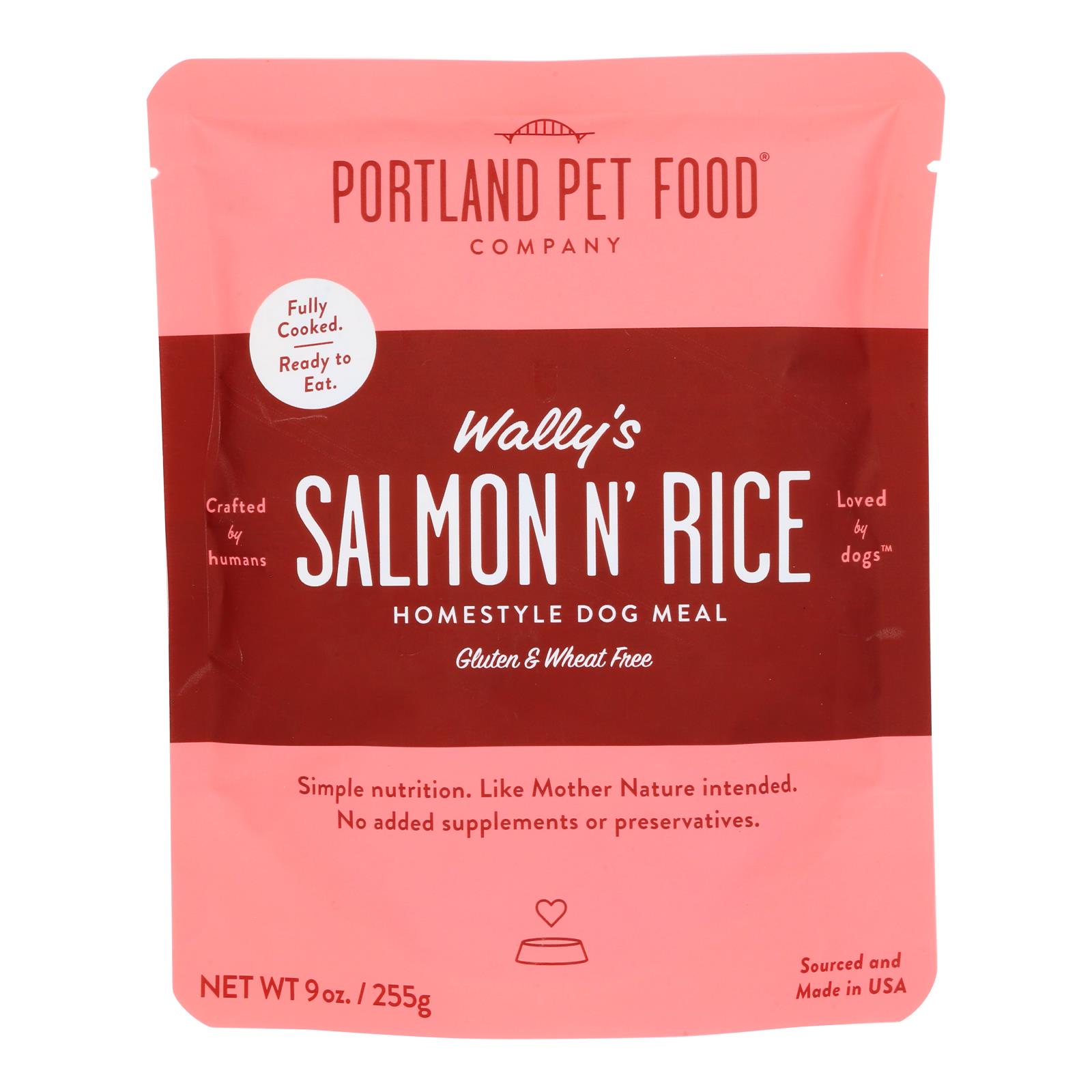 Portland Pet Food Company - Wallys Dg Meal Salmn-rice - Case Of 8-9 Oz