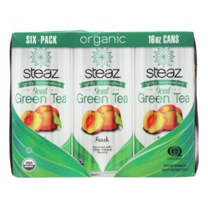 Steaz - Iced Tea Green Peach - Case Of 4 - 6-16 Oz
