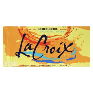 Lacroix Sparkling Water - Peach-pear - Case Of 3 - 8-12 Fl Oz.