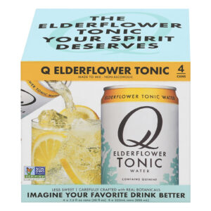 Q Drinks - Tonic Water Can 4pk Eldrflw - Case Of 6-4-7.5 Oz