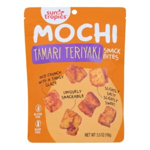 Sun Tropics Mochi Rice Bites Tamari Soy Sauce, Tamari Soy Sauce - Case Of 12 - 3.50 Oz
