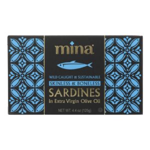 Mina - Sardines Sk-bo In Evoo - Case Of 12-4.4 Oz