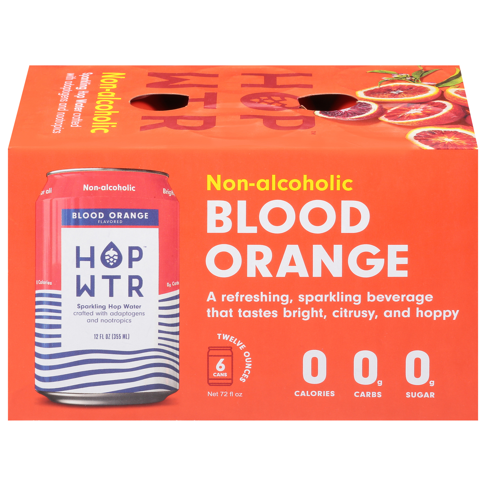 Hop Water - Hop Water Spk Bld Orng 6pk - Case Of 4-6-12 Fz