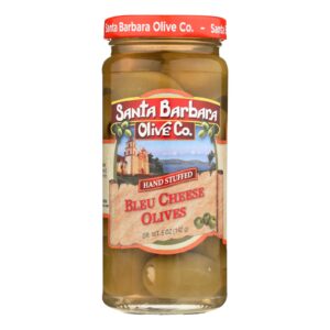 Santa Barbara Stuffed Olives - Bleu Cheese - Case Of 6 - 5 Oz.