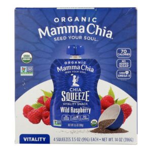 Mamma Chia Organic Chia Squeeze Vitality Snack  - Case Of 6 - 4-3.5 Oz